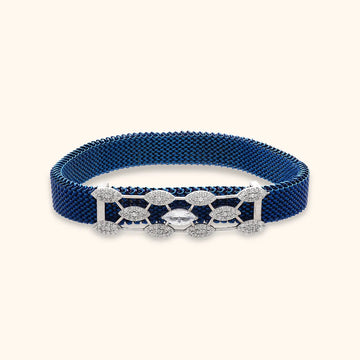 Sparkling Sterling Silver Bracelet 925 with Rhodium and Lacquer coating for Anti-tarnish.